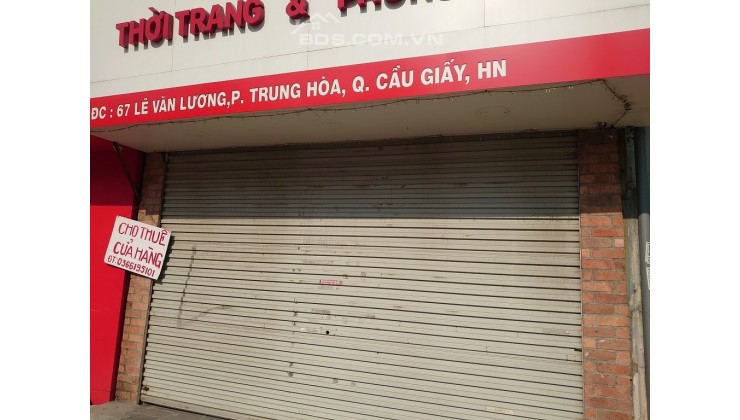 Cho thuê cửa hàng tại 67 Lê Văn Lương ngay chân cầu vượt Láng Hạ